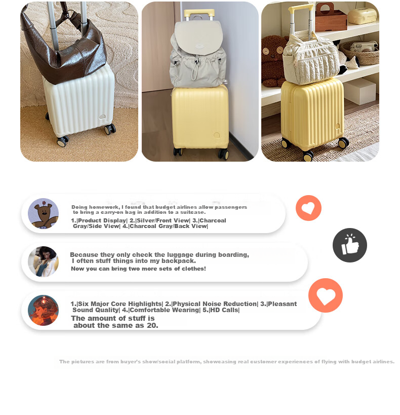 Aji 14-Inch Luggage, Women's Carry-On Suitcase, Small Lightweight Travel Case for Women And Children, Trolley Suitcase 8