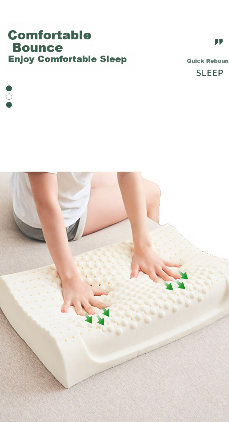 Grace Latex Pillow, Shaped Pillow, Latex Student Dormitory Pillow, Single One (Including Inner And Outer Covers) 6