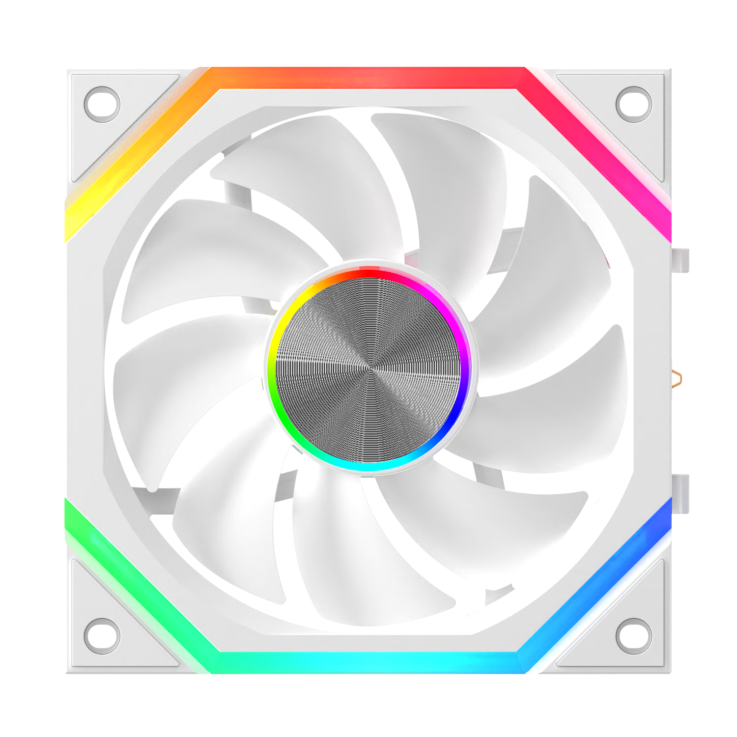 Jingpinlu Star Shine Building Block Fan Single Pack White Genuine Blade Wireless 12cm Modular Infinite Mirror Building Block Fan ARGB Sync PWM Temperature Control 28MM Case Fan