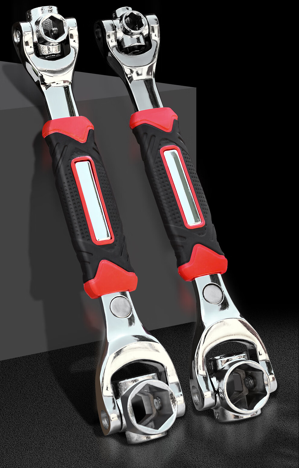 Qilu Anran Universal Wrench Multi-Function Socket Wrench 8-in-1 Socket Wrench with Magnetic Rubber Handle Hexagonal 8-22mm 2