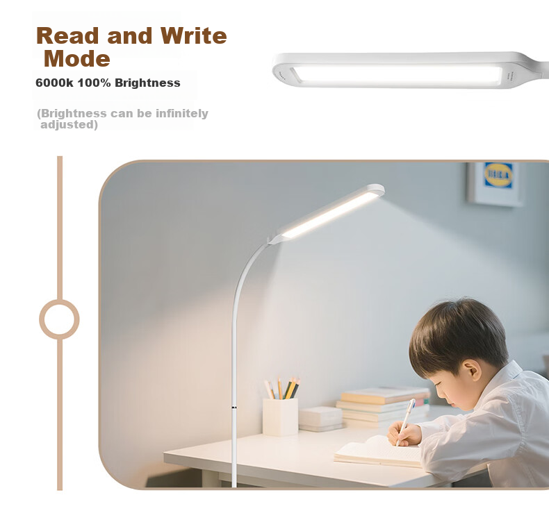 Huipu Floor Lamp Eye Protection for Living Room, Bedroom, Children's Study Room, Student Reading Desk Lamp, Piano Light, Freestanding Puli Guang 11
