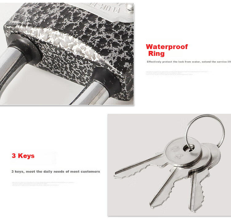 BLOSSOM Long Shackle Padlock, Door Lock, Warehouse Cabinet Lock, Indoor And Outdoor Universal Lock, 38MM, Anti-Theft Window Lock, 1338L 8