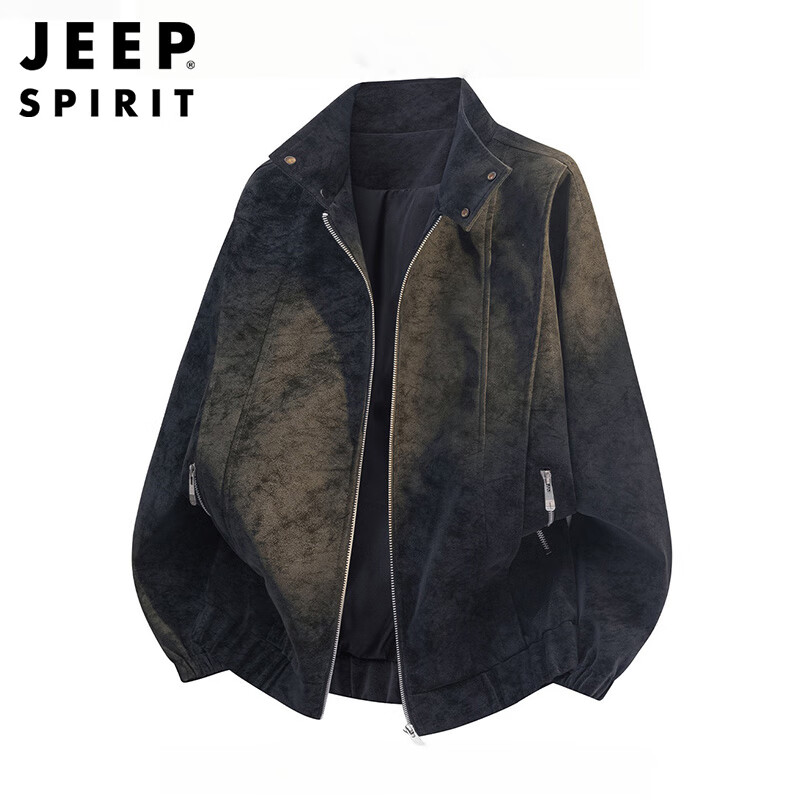 JEEP SPIRIT Men's Leather Jacket Autumn Winter High-end Casual Sports American Style