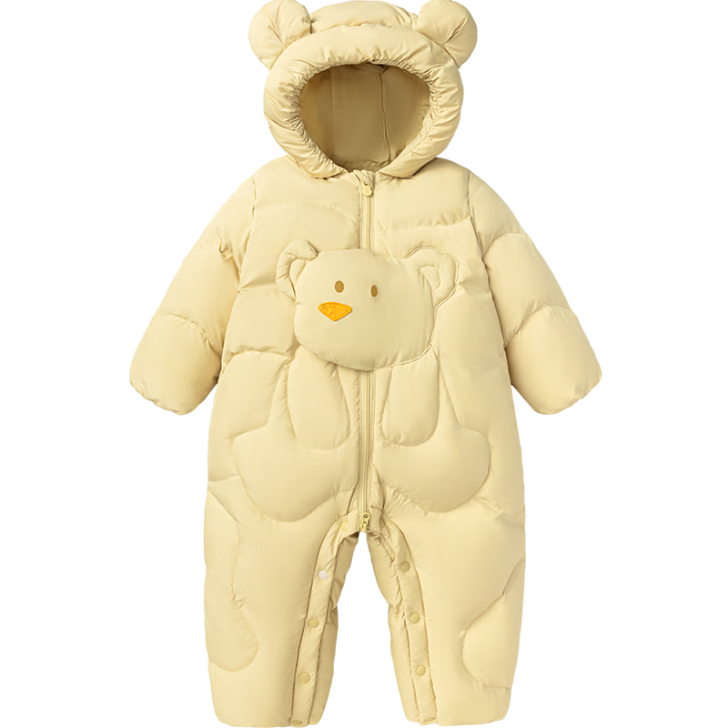 Minibala 【Water-Repellent Velvet】Unisex Kids Down One-Piece Suit Baby Three-Protection Romper 2025 Autumn Winter