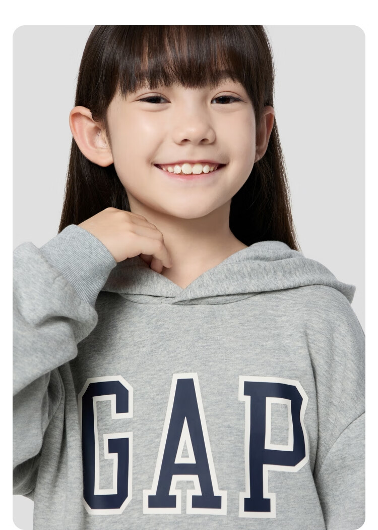 GAP Children's Autumn Logo Printed Fleece Pullover Hoodie Sweatshirt for Boys And Girls, Kids' Clothing 829299 3