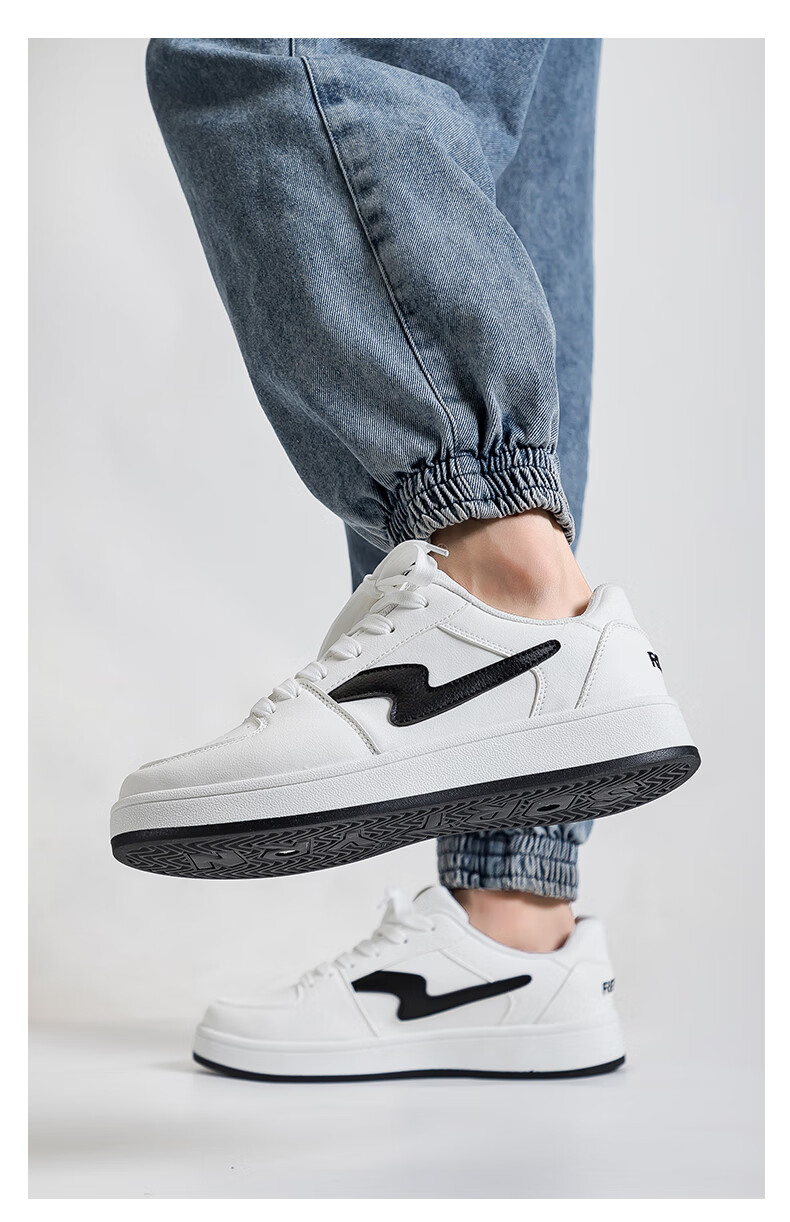 RENBEN Women's White Sneakers Ins Trendy Versatile 2026 New Student Korean Style High-End Popular Skate Shoes 11