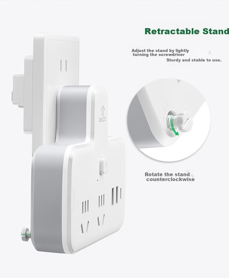 BULL 30W PD Apple Fast Charging Socket Adapter, One-To/One-To Socket/Converter Plug/Adapter/power Strip, 2 Master Switches + 3 USB Ports, GN-96021Q30 6