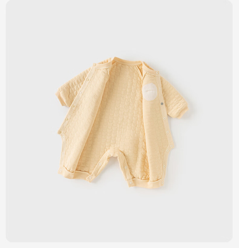 DAVE & BELLA Newborn Class A Quilted Romper Baby Boys Autumn Winter Antibacterial Mite-Resistant Girls One-Piece Suit 6
