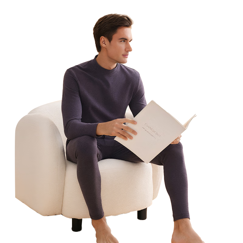 Three-Needle Thermal Underwear Men Xinjiang Long-Staple Cotton Men's Autumn Shirt and Pants Fleece Basic Base Layer Cotton Sweater Women's Couple Set