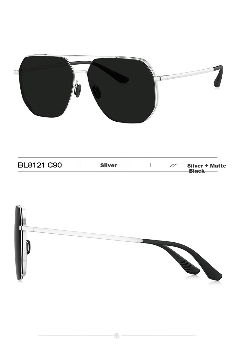 BOLON Sunglasses, Double-Frame Polarized Sunglasses, Aviator Driving Glasses for Men, BL8121 6