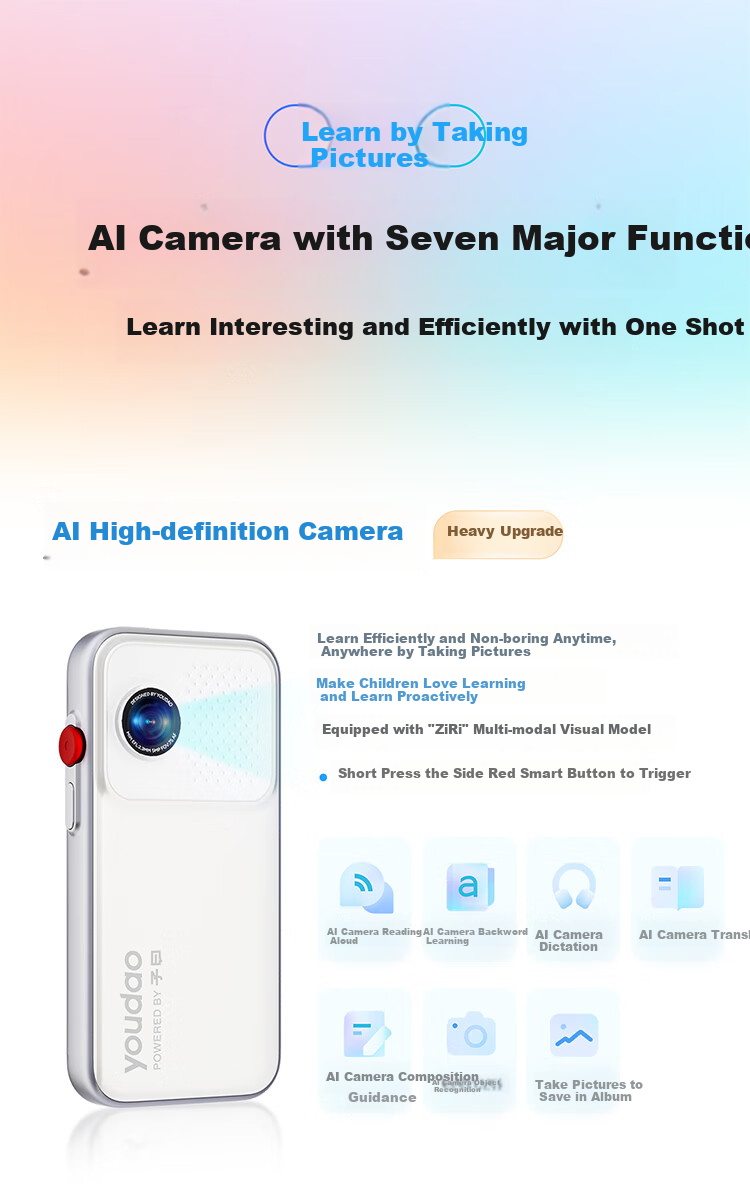 Youdao All-Screen Listening Treasure M7 128GB [Gaokao Original Sound], AI English Learning Device, Audio Player, Vocabulary Machine, Study Aid, Repeater 18