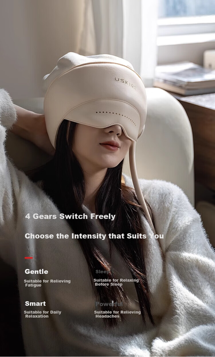 Liangjie R1 Head Massager Scalp Massage Device Automatic Massage Cap Portable Lightweight Pressure-Relieving Sleep Aid Eye Hot Compress Mid-Autumn Festival Birthday Gift for Friends And Parents 6