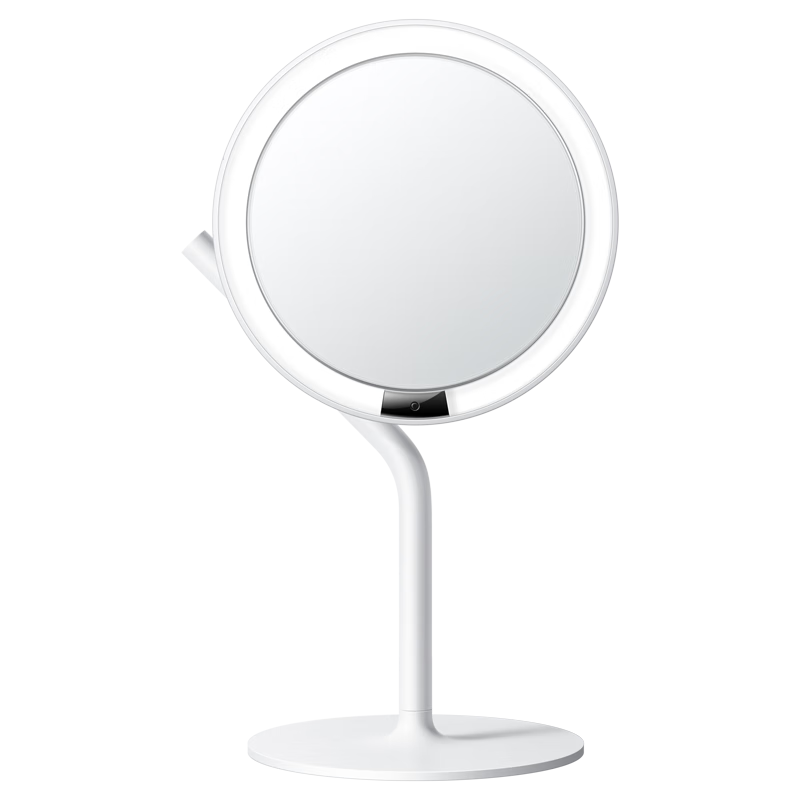 AMIRO Mini3 LED Lighted Smart Makeup Mirror Portable Desktop Vanity Mirror Minimalist White
