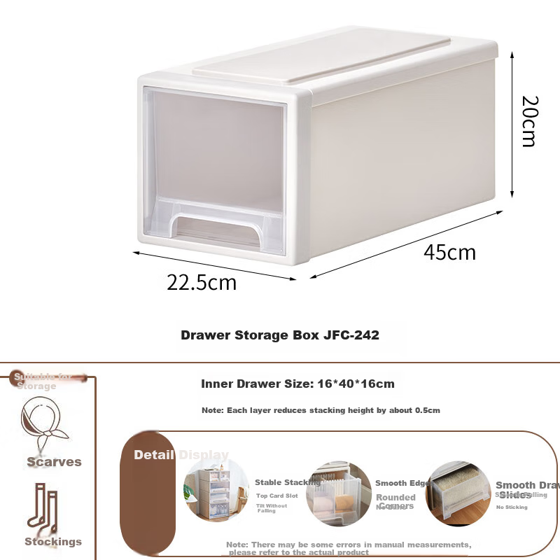 TENMA Underwear And Miscellaneous Drawer Storage Box, 11.5 Liters, Transparent Visible Drawer Box, Plastic Storage Container