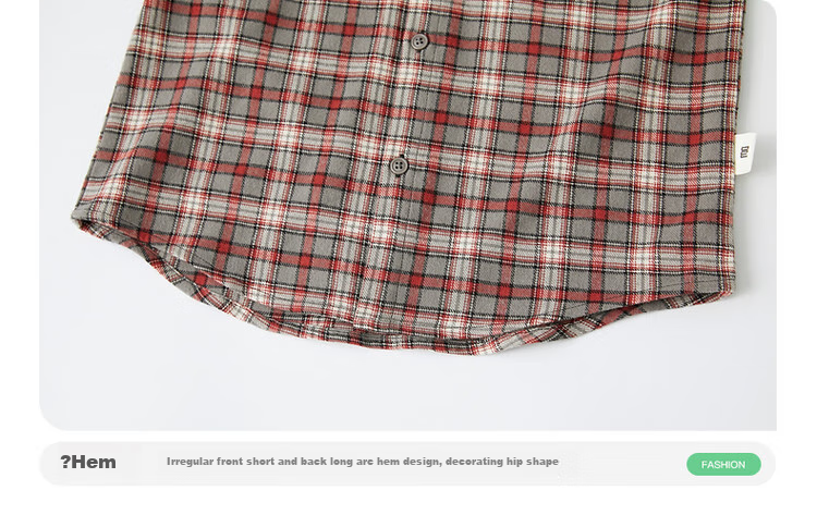 Duoduojia [Color-Block Small Check Pattern Brushed Shirt] Boys Versatile Shirt Spring And Autumn 2026 Children's Casual Long-Sleeve Jacket 32