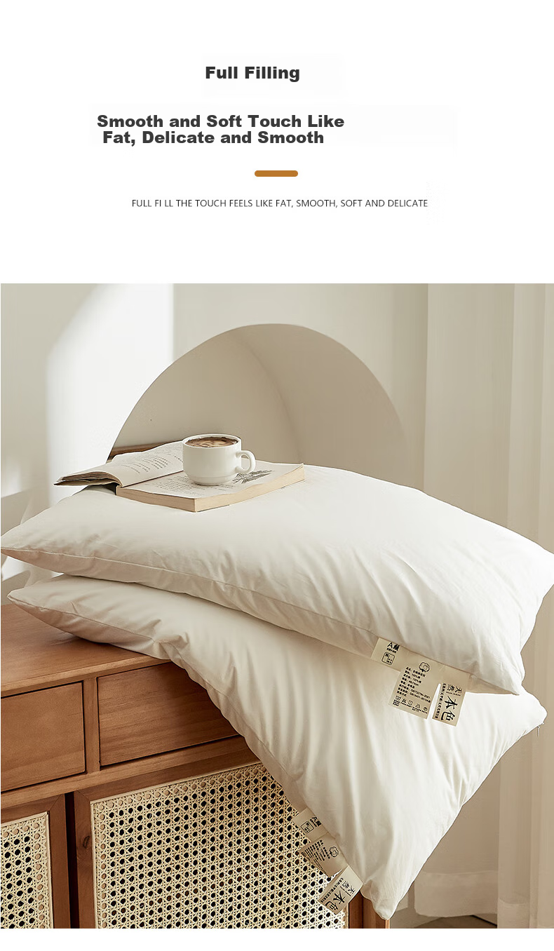 Grace Class A Pure Cotton Pillow, Shaped Pillow, 100% Xinjiang Cotton Pillow Core, Medium-Sized Pillow, Single Person, One Piece 8