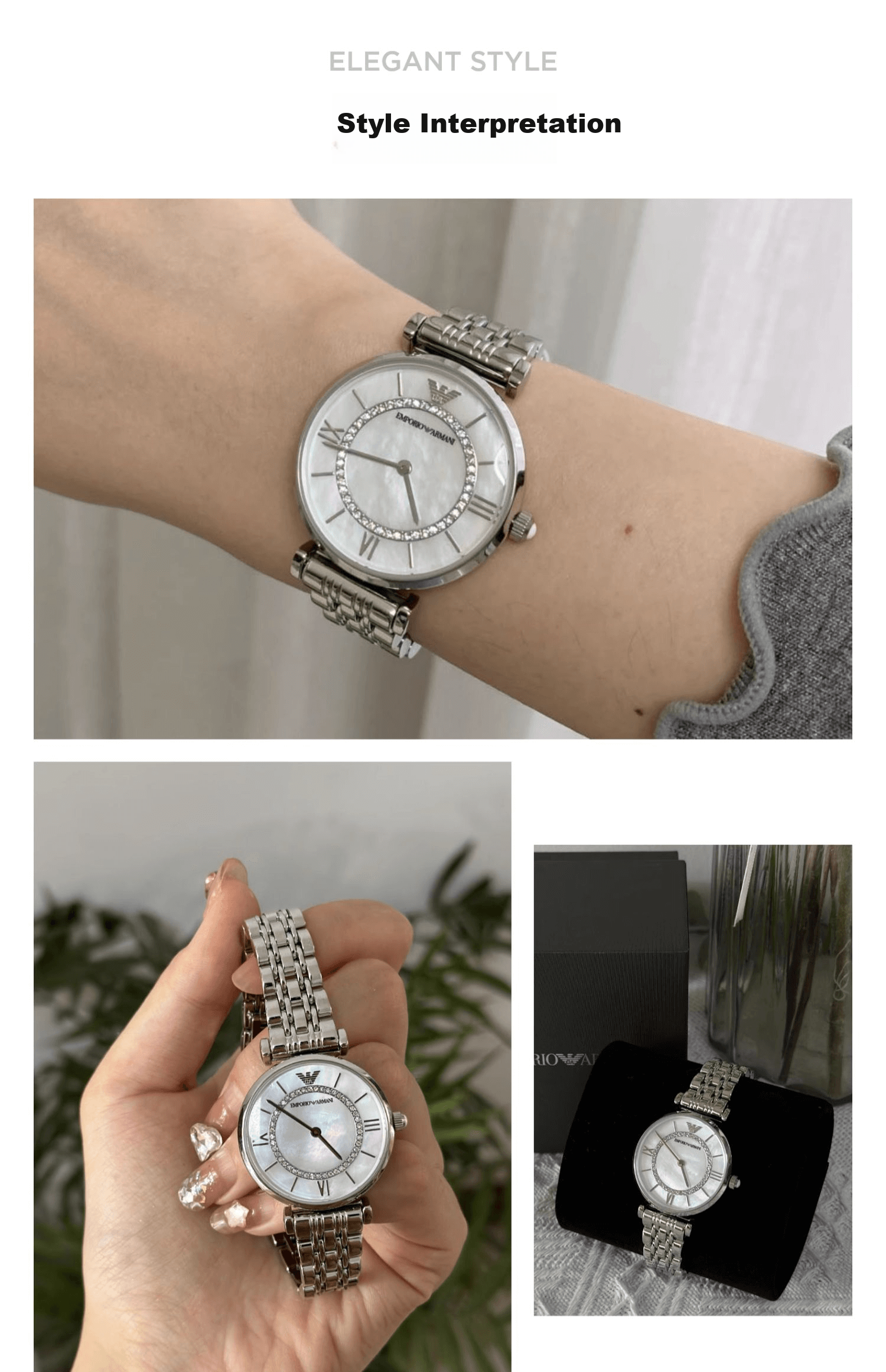 EMPORIO ARMANI Women's Watch, Maitenxing Series Quartz Watch, Birthday Gift for Girlfriend, AR1908 4