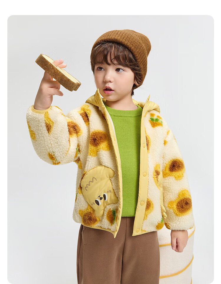 BALABALA Kids' Outerwear Boys Girls 2025 Autumn Winter Soft Fleece Anti-static Warmth 208425105202 3