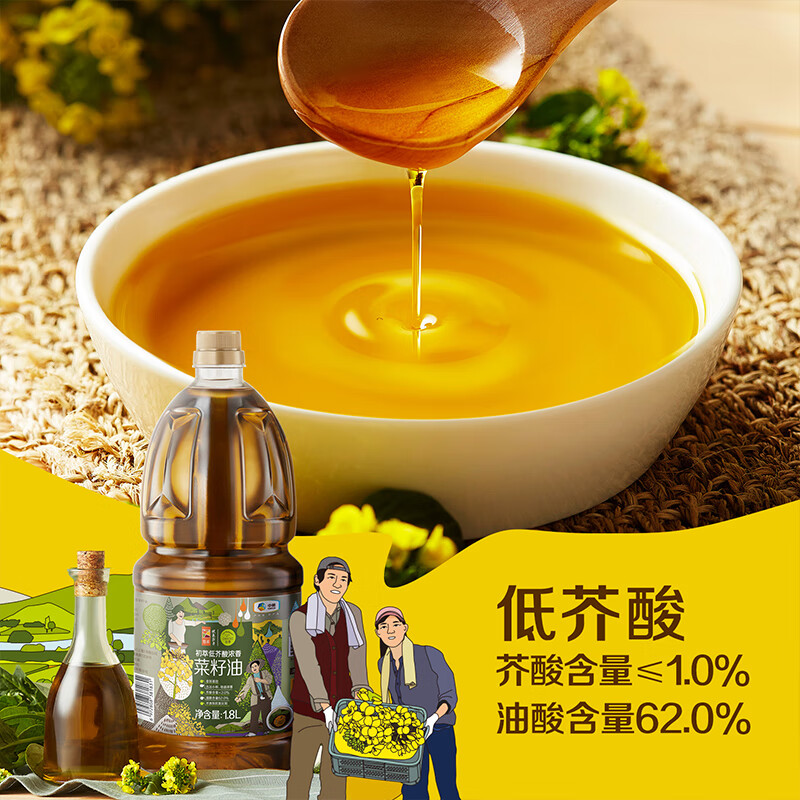 初萃中粮食用油礼盒1.8L*3（花生油+葵花籽油+菜籽油）节日送礼团购