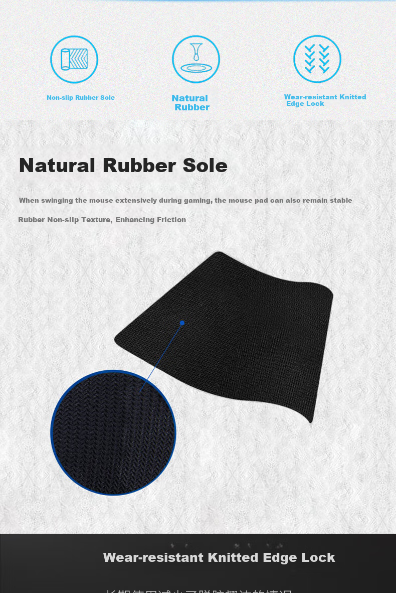 G Gaming Mouse Pad, Cloth Surface, Medium And Small Sizes, Office G Series Gaming Mouse Pad (340*280*3mm) 2