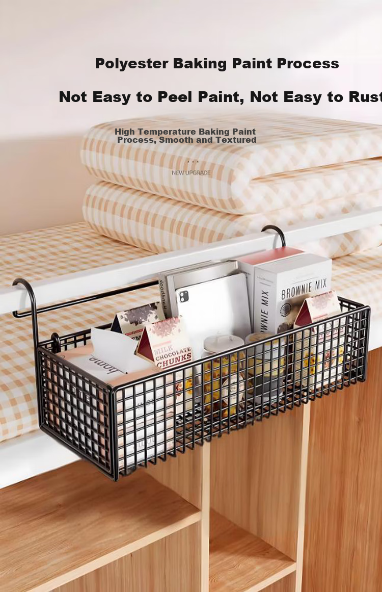 Bahainiao Bedside Storage Rack, Dormitory Bedside Hanging Basket, Over-Bed Storage Organizer, Hanging Super Strong Load-Bearing 5