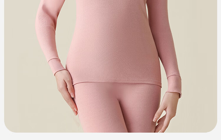 LangSha Men's Autumn Cotton Thin Warm Thermal Underwear Set Mid-Neck Comfortable Antibacterial Cotton Base Layer New Arrival 31