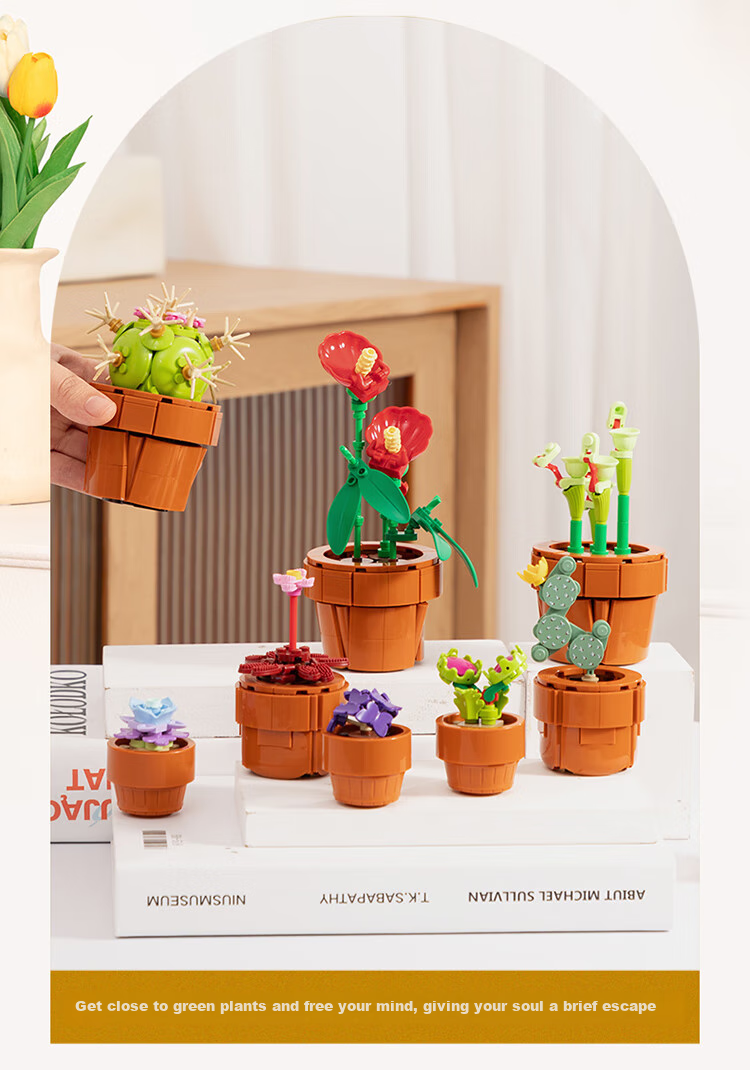 LEGO Building Blocks 10329, Mini Potted Plant Toy for Boys And Girls, Birthday Gift, Home Decor Ornament 11