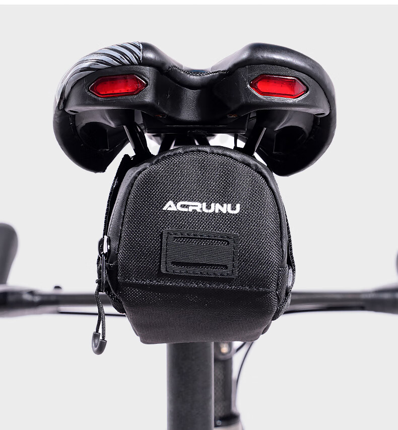 ACRUNU Bicycle Tail Bag Colorful Reflective Waterproof Large Capacity Rear Seat Bag Saddle Bag Seatpost Bag Cycling Gear Black 10