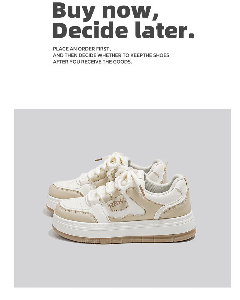 RENBEN Ancora Red Thick Sole Sneakers 2026 Spring New American Casual Versatile White Platform Sports Shoes 8
