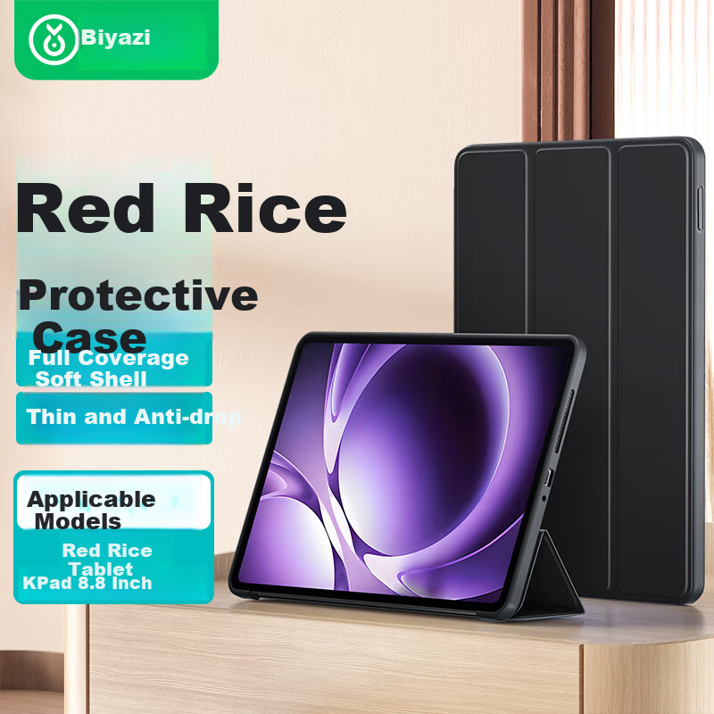 Чехол-книжка BIAZE для планшета Xiaomi Redmi Pad K 8.8 дюйма, защитный чехол с полной защитой от ударов, черный