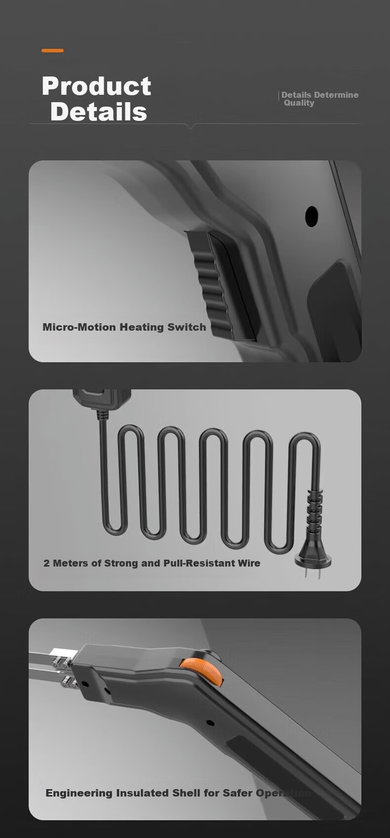 TURBOVOLT Electric Heat Knife, Foam Cutting Knife, Hot Melt Knife, Sponge Plastic Fabric Cutter, Heating Knife SW50Z10 10