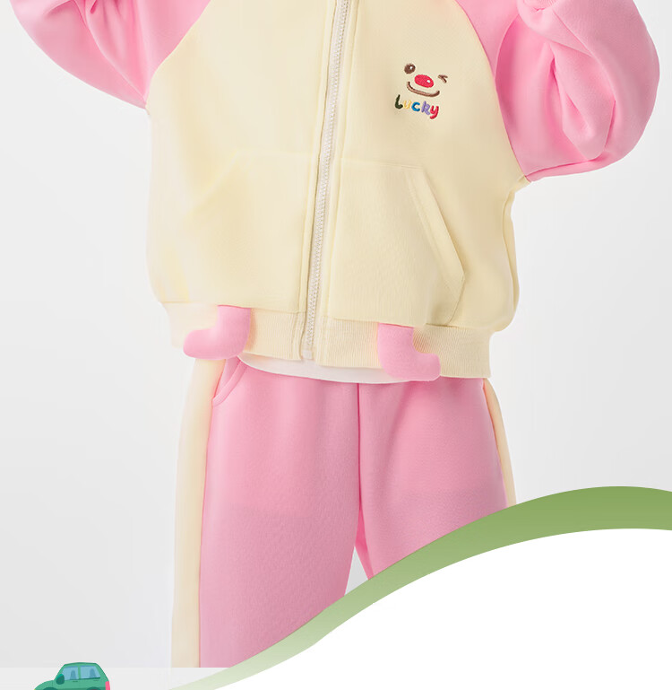 Badibadi Spring Autumn Baby Girls Hooded Cardigan Sports Casual Loose Versatile Cute Monster 130 1