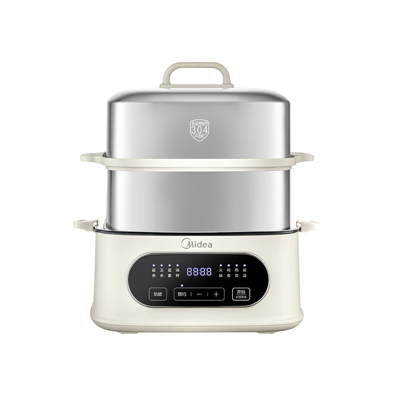 Midea Electric Steamer Pot, Home Hot Pot Electric Cooker, Multifunctional Stewing And Steaming All-In 9.3L Capacity, Upper Steaming Lower Cooking, Electric Pot 304 Stainless Steel New Model Sold by JD ZGC232366