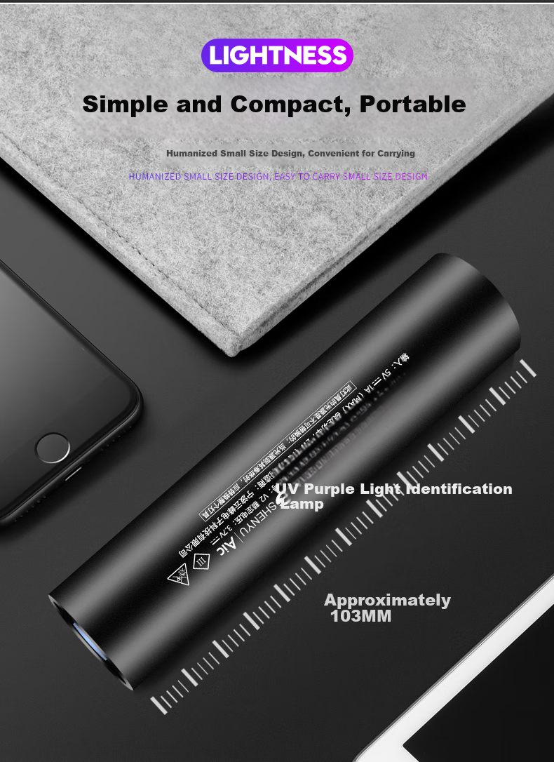 SHENYU Wood's Light Cat Ringworm Lamp for Dog Ringworm, Pet Fungal Detection, Currency Inspection Light, UV Flashlight V7 13