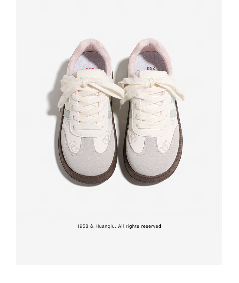 Global Dopamine Embroidered German Training Shoes Women 2026 Spring New Cute Casual Student White Sneakers Pink Green Size 39 12