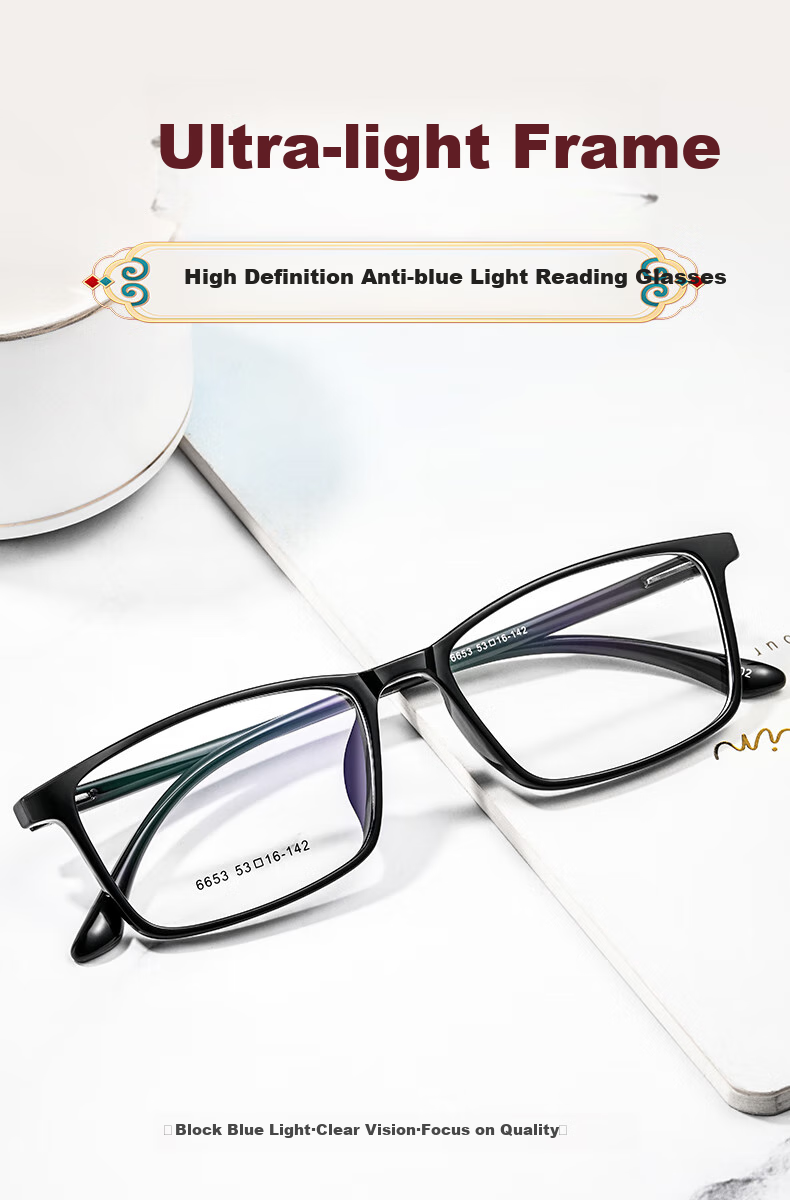 Jingbang Ultra-Light TR High-Definition Anti-Blue Light Glasses Reading Glasses for Men And Women, Genuine Universal Prescription Reading Glasses 1