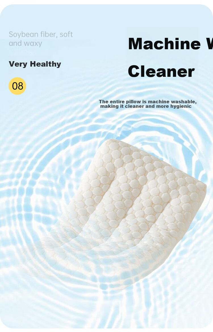 Dohia Pure Cotton Pillow, Mother And Baby Grade A Soybean Fiber Pillow, Student And Adult Pillow Core, Single Pack, 74*48cm 11