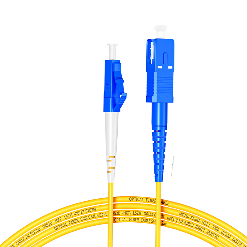 ZLEUE Fiber Optic Patch Cable, Telecom-Grade SC-LC Single-Mode Single-Core, Low Smoke Zero Halogen Environmentally Friendly Fiber Optic Cable, Indoor Fiber Optic Cable, Transceiver Pigtail, 3 Meters, Q0-SCLC03