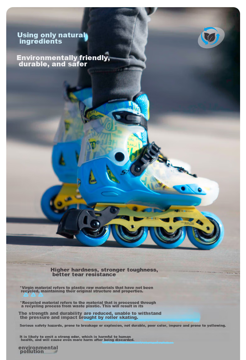 Micro Maiguo Roller Skates for Children, Boys And Girls, Beginner's Inline Skates with Adjustable Wheels, Hard Shell, Figure Skating Style, S7 Blue Package, Size M 12