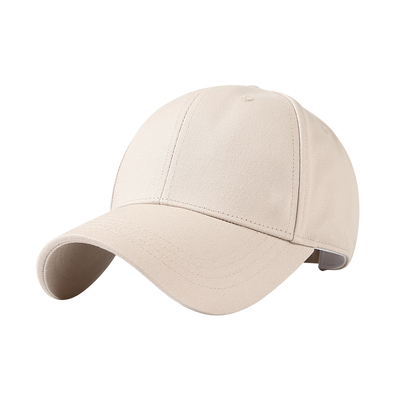 Jingsu [JD Own Brand] Baseball Cap Men Large Head Pure Cotton Duckbill Cap Women Four Seasons Hard Top Hat Khaki