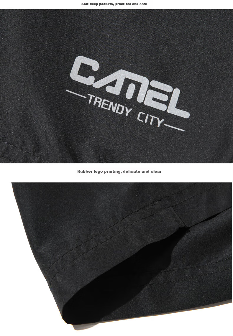 CAMEL Quick-Dry Shorts for Men, Summer New Style Breathable Casual Woven Running Sports Fitness Loose Ultra-Thin Five-Point Pants 24