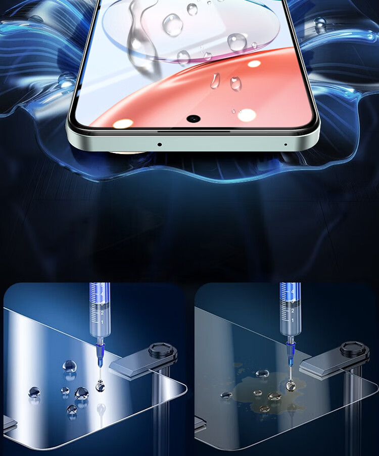 ESCASE [Two-Pack] Tempered Glass Screen Protector for Honor Play 70 Plus, Full Coverage Ultra-Thin HD Film, Shatterproof Anti-Fingerprint Protective Film for Honor Smartphone 2