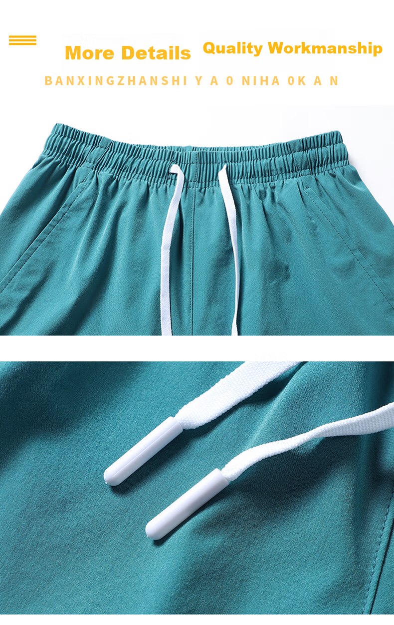 Jeanswest Ice Silk Shorts for Men, Summer Lightweight Versatile Elastic Sports Casual Pants, Loose Quick-Dry Cool Beach Shorts for Me 9