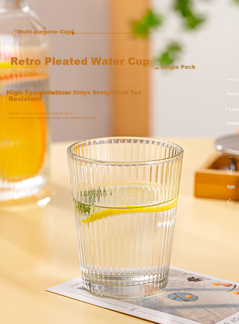 QINGPINGGUO Cold Water Pitcher, Borosilicate Heat-Resistant Glass Cold And Hot Water Pitcher, Dudu Pitcher, 1.78L, for Home And Restaurant Use 1