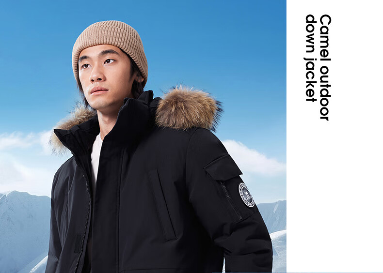 CAMEL Outdoor Down Jacket Unisex 035 Water-Repellent Thickened Warm Parka Coat 17