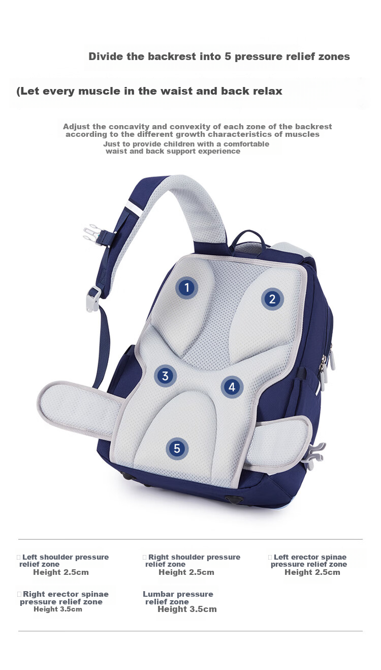 UEK Children's Lightweight Backpack for Boys And Girls, Elementary School Students Grades 1-3, Ultra-Light Double Shoulder Bag with Large Capacity Set 2