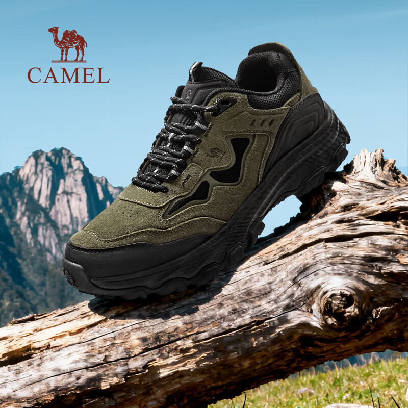 Мужские кроссовки CAMEL G15A307013, низкие, спортивный стиль, для повседневной носки и туризма, зеленые, размер 38