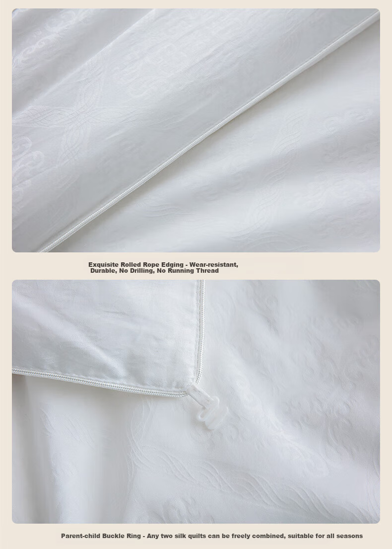 Qianhuang Bubushenglian Silk Quilt, 100% Double Cocoon Mulberry Silk, Summer Cooling Quilt, Weight Approximately 3 Jin (1.5 Kg), 220*240cm 10
