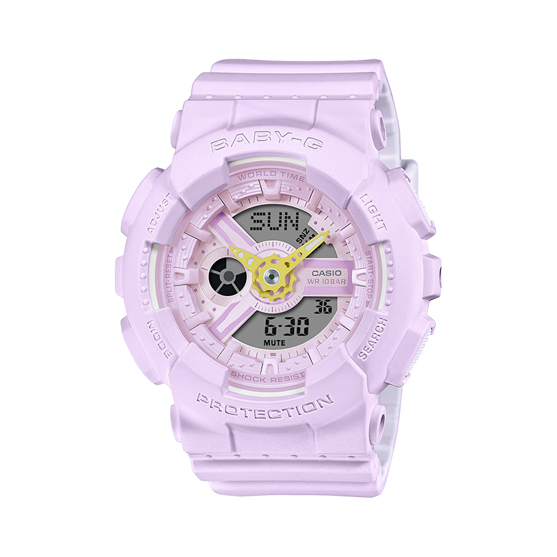 CASIO BABY-G Women's Sports Electronic Watch for Middle and High School Students Japanese and Korean Style Christmas Gift BA-110AH-6A