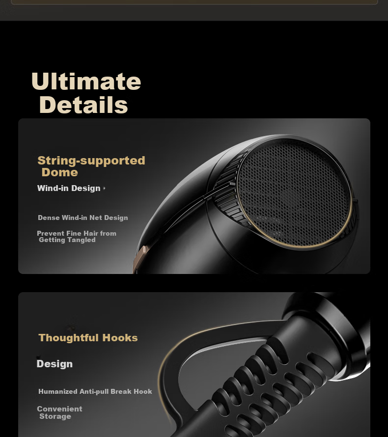CONFU Home Hair Dryer, 2300W High Power, Strong Airflow, Quick-Drying, Constant Temperature, Hair Protection, Overheat Protection, Salon And Barbershop Hair Dryer KF-8949 28
